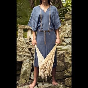 COPY - Caravana Tulum Iktam frayed poncho